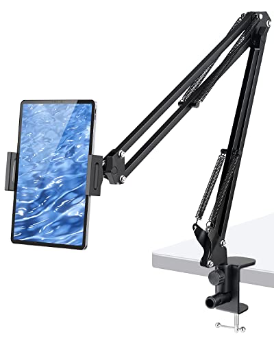 Shawe Tablet Halterung Tablet Ständer für Bett 360°Drehbarer Tablet Halter - Flexibler Verstellbarer Lang Arm Handyhalterung für alle 4,7-12,9 Zoll iPad/Tablets/iPhone/Galaxy Tabs/Handy/Switch usw