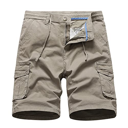 Generisch Herren 3/4 Hose Schnelltrocknend Outdoor Shorts mit 7 Taschen Leicht Sommer Caprihose Atmungsaktiv Wandern Bermuda Kurze Kurze Hosen Herren 4XL Stretch Herren Cargo Short Camouflage