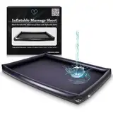 EROTICGEL Aufblasbare Nuru-Massageliege mit aufblasbaren Seiten | Schwarz | Strapazierfähiges, wasserdichtes PVC | 205 x 156 x 12 cm | Schutz vor öl-, Wasser- und silikonbasierten Produkten