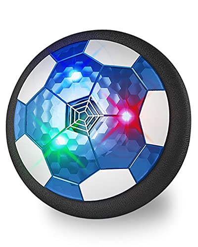 Maxesla Air Power Fußball Kinderspielzeug, Wiederaufladbar Hover Soccer Ball Fussball mit LED-Licht Schaum Stoßstangen Geschenke, Indoor Outdoor Kinder Air Soccer Spiel