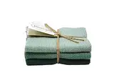 Solwang 3-teiliges Bio Baumwolle Spültücher Set, grün