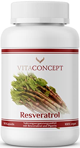 Resveratrol I Der Vergleichssieger* I 500 mg Trans-Resveratrol/Kapsel I 90 Kaps. (3 Monate) Trans-Resveratrol aus japanischem Staudenknöterich I laborgeprüft I vegan I hochdosiert I made in Germany