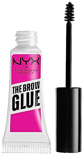 NYX Professional Makeup Brow Glue, Instant Brow Styler, Für Augenbrauen wie laminiert, Transparent