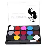 POFET Body Painting Face Paint Kit, 15 Farben ungiftige professionelle Palette mit Pinsel für Kinder waschbar für Kunstausstellung Halloween Party Colsplay Makeup Body Festliche Gesichtsfarbe Kinder