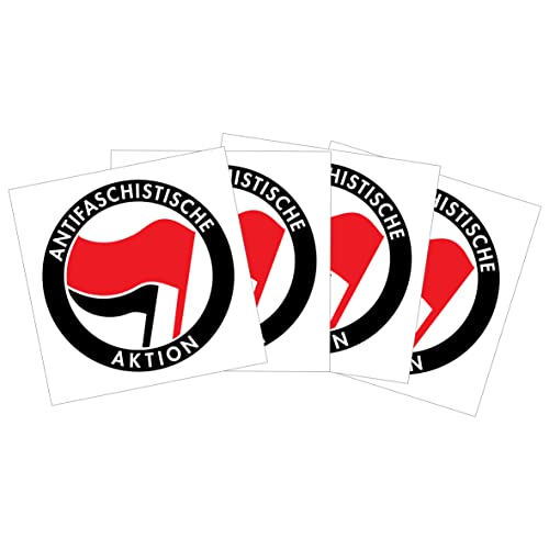 Antifaschistische Aktion Sticker Paket (30, 50 oder 100 Stück) 7,4 x 7,4cm