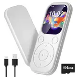 Olycism 64GB MP3 Player Bluetooth 2,01 Zoll Tragbare MP3-Player mit Ultra-HD-Bildschirm 300mAh Akku HiFi Sound FM Radio Sprachaufnahme E Bücher Bildbetrachtung für Sport Reisen