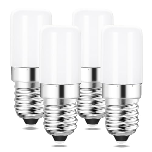 Kühlschranklampe E14 LED Lampe 1.5W, Led Birne E14 Warmweiß 2700K, Ersetzt 15W Halogenbirne, 360° Abstrahlwinkel, Nicht Dimmbar,120 Lumen Leuchtmittel E14 Für KüHlschrank, Nähmaschine 230v AC, 4er Set