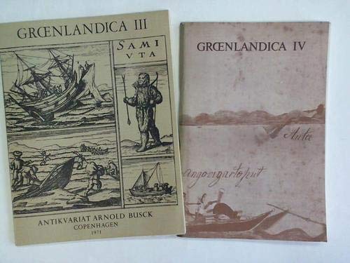 Groenlandica III/ IV. 2 Kataloge
