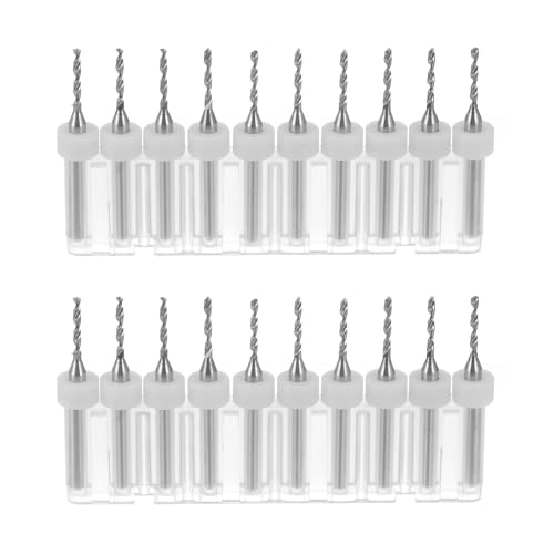 QUARKZMAN PCB-Bohrer 1,5 mm Wolframkarbid-Drehwerkzeug Schmuck CNC-Gravur Leiterplatten-Mikrobohrer 1/8-Zoll-Schaft 2er-Set (20 Stück)