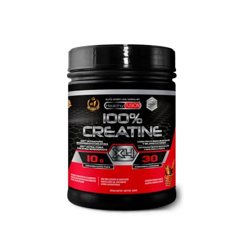 Healthy Fusion, 100% Creatine|10 g Kreatin pro Portion|Fördert das Muskelwachstum und verbessert die körperliche Ausdauer | Hohe Löslichkeit | 300 g mit Cola-Getränk-Geschmack