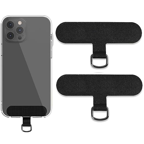 RYMAUP® 2 Stück vielseitige Handy-Tethering-Lasche für alle Full-Phone-Hüllen, langlebiges Handy-Lanyard-Patch, ideal für alle Handys, einfach zu bedienen, weitgehend kompatibel