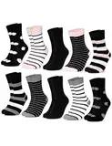 Occulto 10 PAAR SOCKEN DAMEN aus BAUMWOLLE (Modell: Lotte) Rosa 39-42