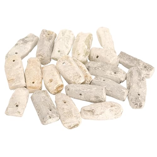 artdee® Speckstein Amulettsteine mit Loch (20 Stück) – handgefertigte Schmuckanhänger aus Speckstein Rohling selbst gestalten Halsschmuck selbst Machen Specksteine
