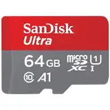 SanDisk Ultra Android microSDXC UHS-I Speicherkarte 64 GB + Adapter (Für Smartphones und Tablets, A1, Class 10, U1, Full HD-Videos, bis zu 140 MB/s Lesegeschwindigkeit)