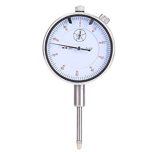 1in High Exactness Dial Indicator | 0.001in Resolution for Accurate Measurements | Dial Indicator Meter for Calibration/Runout Testing | Stainless Steel with 1 / 4in Lug Hole