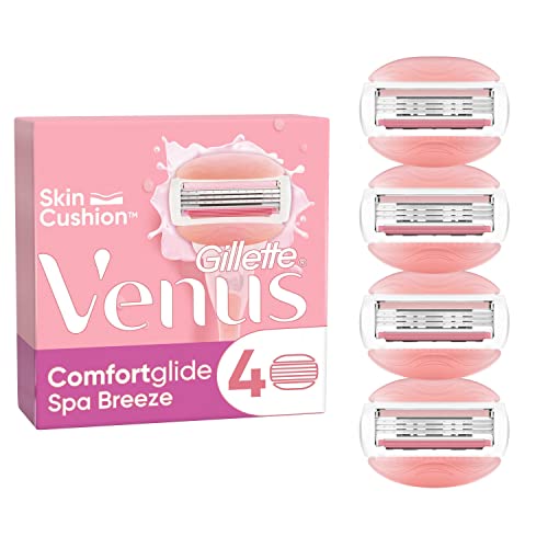 Gillette Venus Comfortglide Spa Breeze Rasierklingen Damen, 4 Ersatzklingen für Damenrasierer