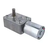 Elektromotor, DC 12V 10RPM Schneckengetriebe Motor Reversible Quadratisch Hohe Drehmomente Getriebemotor Metall Reducer Getriebe