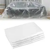 4er Set Abdeckfolie Maler,4×5m Malerplane,Transparente Malerfolie,Große Abdeckplane,Staubschutzfolie für Malerarbeiten, Renovierung, Gartenmöbel
