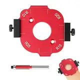 YiJiuBa 4-in-1 Aluminiumlegierung Fräszirkel, Frässchablonen für Oberfräs ,Oberfräse Zubehör, Radius Jig Router Vorlagen mit Bündigfräser, Radius Frässchablone R10 R15 R20 R25 für Hausreparaturen