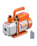 VEVOR Vakuumpumpe, 3,5 CFM, HVAC 1-stufige Drehschieber-Vakuumpumpe, für R134a R22 R410a Systeme, Auto-AC-Vakuumpumpen-Kit mit Ölflasche, für die Wartung von Auto-Klimaanlagen und Harzentgasung