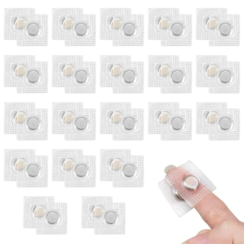 20 Paar Versteckter Magnete zum Einnähen, Hidden Sew Magnetverschluss Taschen, PVC Nähen Magnet Knopf, Unsichtbare Magnetknöpfe, Zubehör zum Nähen für Handtaschen Kleidung Lederhandwerk(Magnet:1cm)