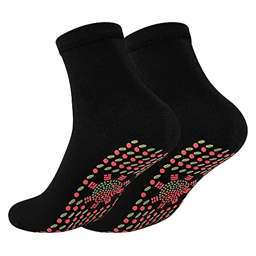 Selbster Beheizte Socken für Herren Damen, 1/3 Paar Fußwärmer Camping Wärmende Socken Magnettherapie Turmalin Socken Atmungsaktive Massage Frostschutz Warme Fußsocken für Outdoor-Wandern Skifahren