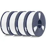 SUNLU PLA+2.0 Filament 1.75mm 4KG, Upgrade PLA Plus 3D Drucker Filament, Stärker und Robuster, Maßgenauigkeit +/-0.02mm, 1KG Spule, 4KG in Total, Weiß