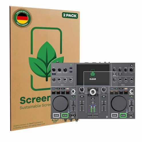 ScreenLeaf (2 Stück Schutzfolie für Denon DJ Prime Go+ [nachhaltiger Displayschutz, Folie, transparent, kratzfest]