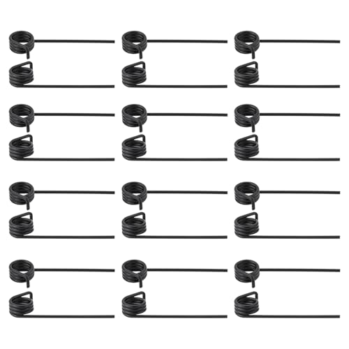 VGOL 12 Paar Lüfter Starke Feder Lüftertrommel Links Rechts Federn Lüfterwalze Starke Feder Kompatibel mit AL-KO 38 E 38 P 32 VLE 38 VLB 38 VLE Schwarz 56 x 11 mm