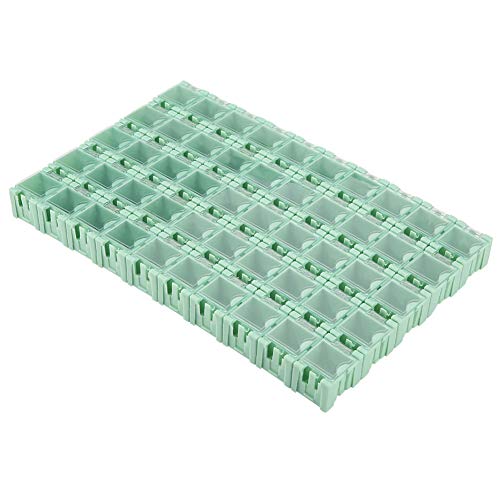 SMT Aufbewahrungsboxen, Rankomu 50 Stück Grün SMT SMD Container Box Elektronische Komponenten Mini Aufbewahrungskoffer SMD Container