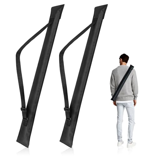 2 Stück Billard Queue Tasche, 32" Billard Stick Queuekoffer Tragbare Pool Cue Bag mit Verstellbarem Schultergurt, Tragetasche Snooker Sticks Billard Tasche für 1/2 Snooker Billard Stick Rod Storage