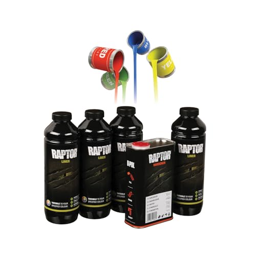 UPOL RAPTOR einfärbbar/farblos Pick Up Transportflächen Fahrzeug Beschichtung einfärbbar (3,79 Liter) + AllorA Pigment (RAL Farbton per Nachricht an den Verkäufer)