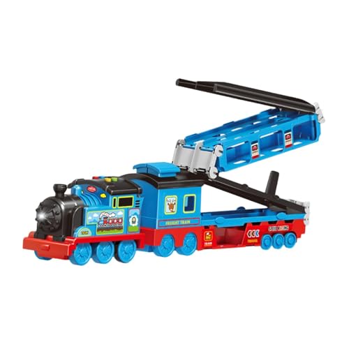 Baoblaze Großes Eisenbahnspielzeug, Eisenbahntransporter-LKW-Spielzeug, verformbares zusammenklappbares LKW-Spielzeug für Kinder,