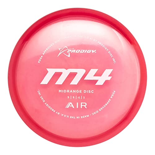 Prodigy Disc M4 Air | Understable Disc Golf Midrange | Extremely Reliable for Straight to Understable Shots | Great Beginner Midrange Disc | Lightweight Plastic | 160-164g | Colors May Vary