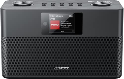 KENWOOD CR-ST100S-B - Smart-Radio mit Internetradio, WLAN, 2 x 10 W RMS, Bassreflex Lautsprecher, DAB+, UKW, Bluetooth, USB, Line-In/-Out, Weckfunktion, Sleeptimer, TFT-Farbdisplay, Fernbedienung