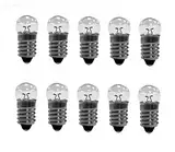 10 stück E10 6V 0,3A Warmweiß Glühlampe Miniatur Schraubfuß DC (10)