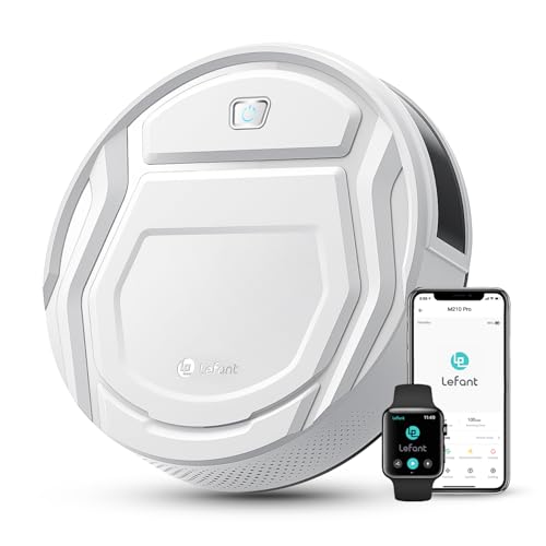 LEFANT Saugroboter, Superschlank Staubsauger Roboter mit Starke Saugleistung, WLAN Roboterstaubsauger Kompatibel mit Alexa und APP-Steuerung, Selbstaufladung und Leise für Tierhaare, Teppich-M210