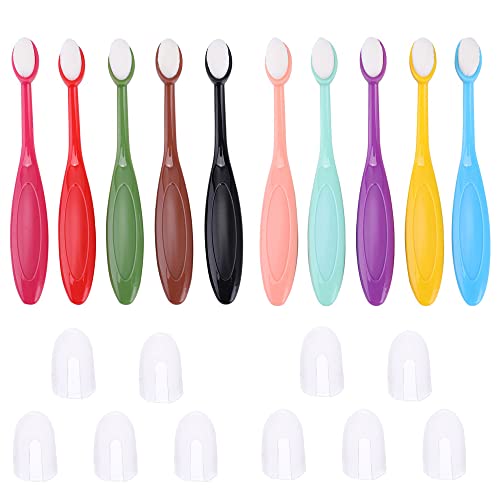 10 kleine Tintenmischpinsel für Kartenherstellung, Bastelarbeiten, Tintenmischpinsel-Set, Hintergrundpinsel für Mischpapier,weiche Borsten, farbcodierte Griffe, Handwerker,Künstlerwerkzeug zum Malen