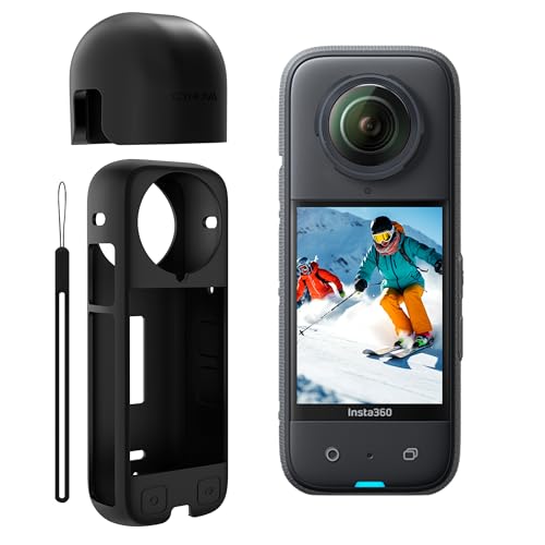 CYNOVA Zubehör für Insta360 X4,Silikonhülle für insta360 X4,Objektivkappe für Insta360 One X4 Zubehör