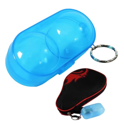 Generisch Tischtenniskugel. Kompaktes -Pong -Ballbehälter mit Kette, passt 2 Bälle, Schutzbox für Spieler, Trainer, Training, Sportausrüstung Accessoire