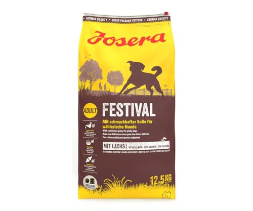 JOSERA Festival (1 x 12,5 kg) | Hundefutter mit leckerem Soßenmantel | Super Premium Trockenfutter für ausgewachsene Hunde | 1er Pack