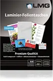 LMG LMGA4-80 Laminierfolien A4, 216 x 303 mm, 2 x 80 mic, 100 Stück