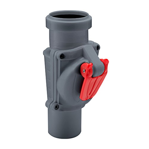 Ø50 mm ZB50-P VERTIKAL Grau Rückstauklappe Rückstauverschluss Rückstauvent DN50 für KG,HT, Rattenstop
