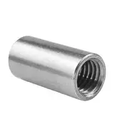Techtanium® Gewindemuffen M20 x 50 mm Rund aus Edelstahl A2 (10 Stück) | Versch. Größen & Verpackungseinheiten verfügbar | Verbindungsmuttern | Verbindungsmuffen | Distanzmuffen