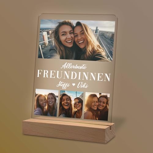 Yuweli Fotogeschenke | Personalisierte Geschenke für beste Freundin | Geschenk für Freundin | Freundinnen Geschenke mit eigenem Foto | Geschenke für Freundin | Freundinnen | Acrylglas