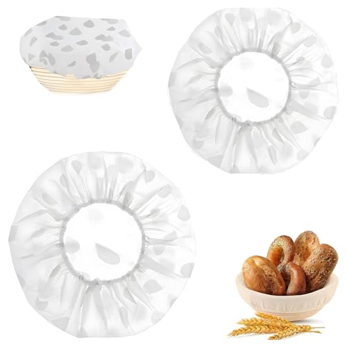 2 PCS Abdeckhauben für Gärkorb, Abdeckhauben für Lebensmittel, Brot Backen Zubehör für Gärkorb, Topf und Lebensmitte - Extra Stark und Reißfest -ø 27 cm