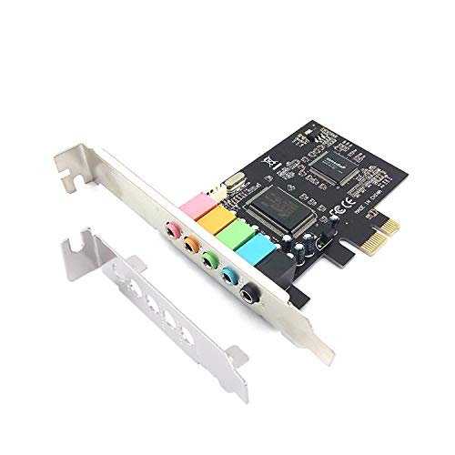 Padarsey PCIe Soundkarte, 5.1 interne Soundkarte für PC Windows 7 mit Low Profile Halterung, 3D Stereo PCI-e Audiokarte, CMI8738 Chip 32/64 Bit Soundkarte PCI Express Adapter