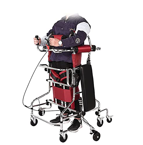 Gehhilfe mit Sitz Höhenverstellbar und tragbar für Hemiplegie Rehabilitation Erwachsene 8-Rad Gehhilfe