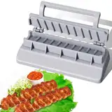 Kebab Maker Pressmaschine, große Kabob-Spieße, manuelle Grill-Form, Hammelfleisch, Kababab-Spieß, Grillwerkzeug, Grau