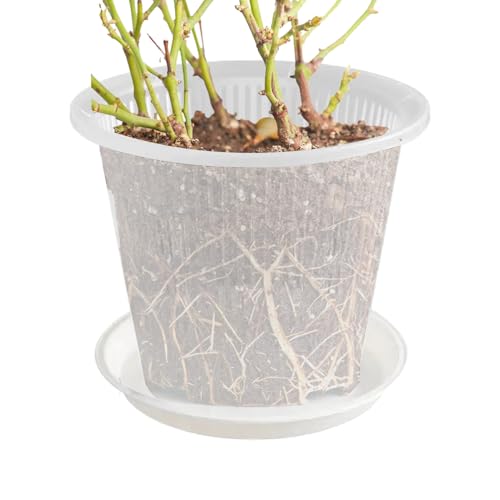 Jubilofex Pflanztöpfe | Orchideentöpfe mit Löchern und Untertasse, Pflanzenlieferanten für Häuser für Sukkulenten Orchideen Rosenkatzen